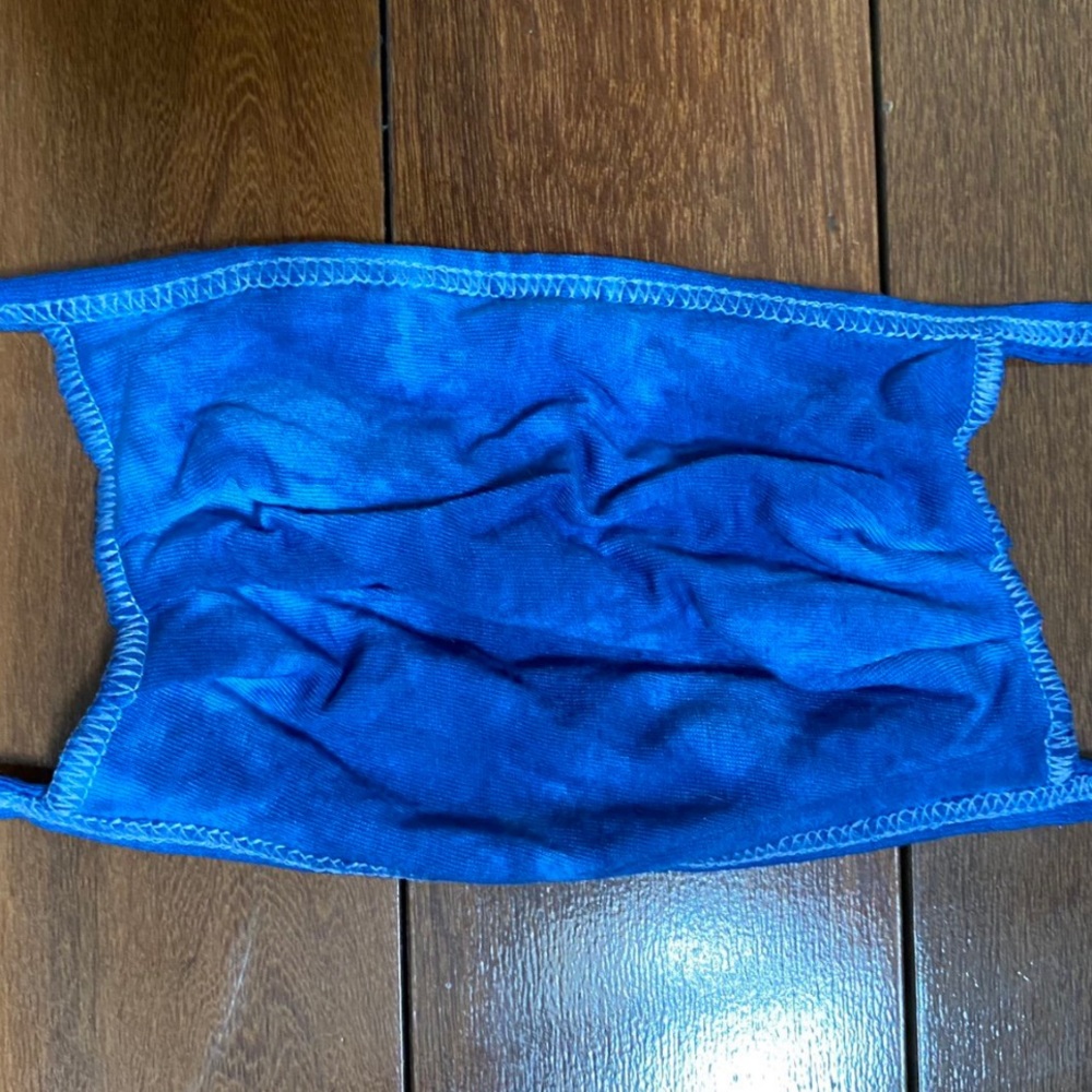 BLUE HOMEMADE TIE DYE MASKS